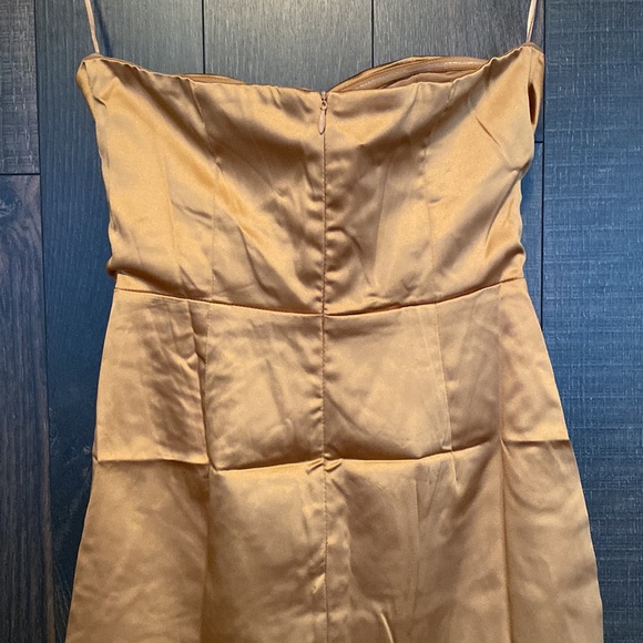 Naked Wardrobe The Statement Gold Bustier Dress - Picture 5 of 7